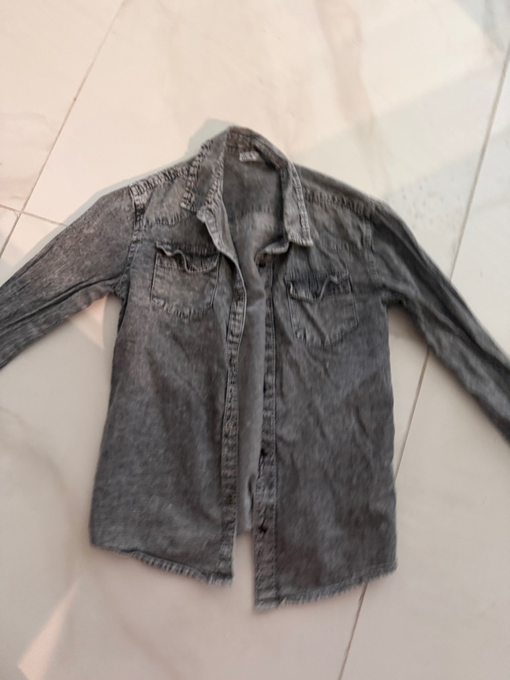 Dex Grey Washed Denim Shirt Jacket